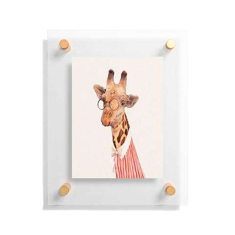 Animal Crew Lady Giraffe Floating Acrylic Print