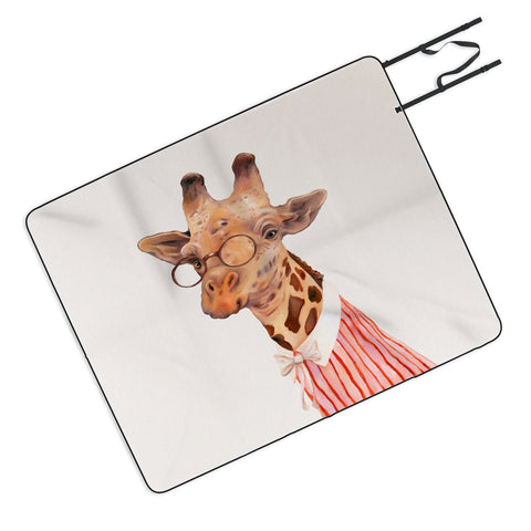 Animal Crew Lady Giraffe Picnic Blanket