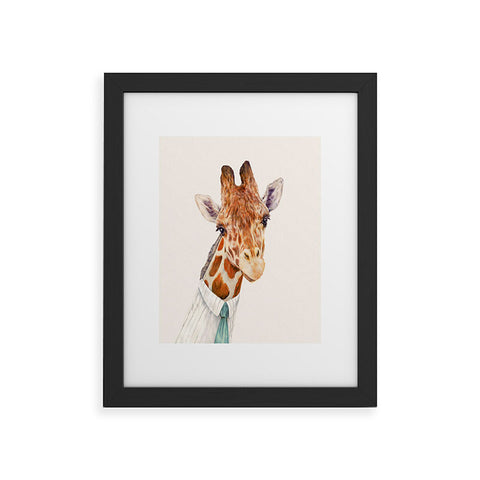 Animal Crew Mr Giraffe Framed Art Print