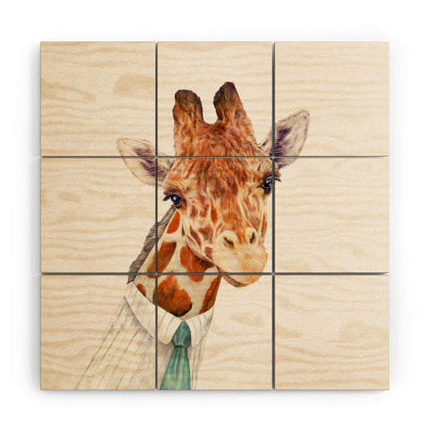 Animal Crew Mr Giraffe Wood Wall Mural