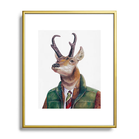 Animal Crew Pronghorn Deer Metal Framed Art Print