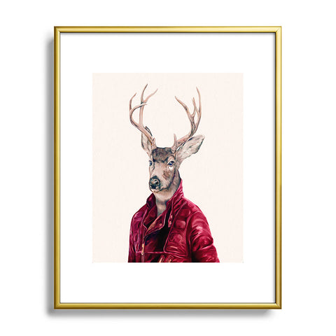 Animal Crew Red Deer Metal Framed Art Print