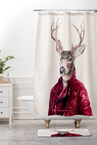 Animal Crew Red Deer Shower Curtain And Mat