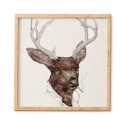 Animal Crew Smoking Buck Framed Wall Art