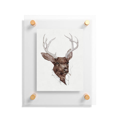 Animal Crew Smoking Buck Floating Acrylic Print