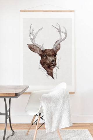 Animal Crew Smoking Buck Art Print And Hanger