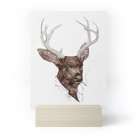 Animal Crew Smoking Buck Mini Art Print
