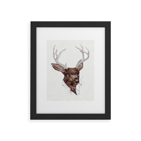 Animal Crew Smoking Buck Framed Art Print