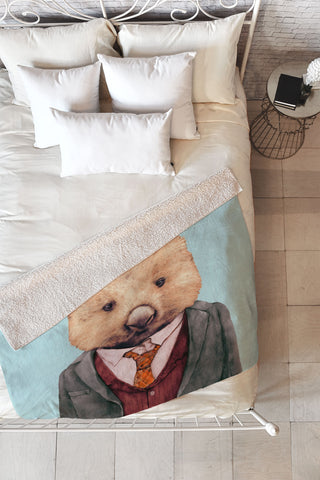 Animal Crew Wombat Fleece Throw Blanket