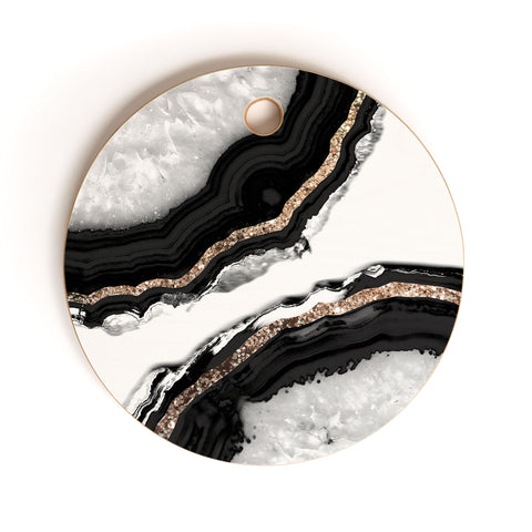 Anita's & Bella's Artwork Agate Glitter Glam 2 Cutting Board Round