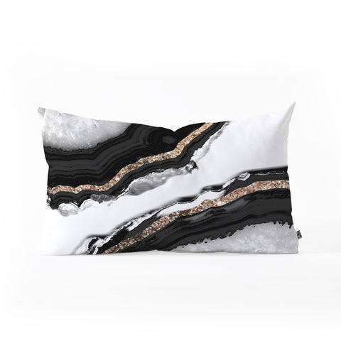 Anita's & Bella's Artwork Agate Glitter Glam 2 Oblong Throw Pillow