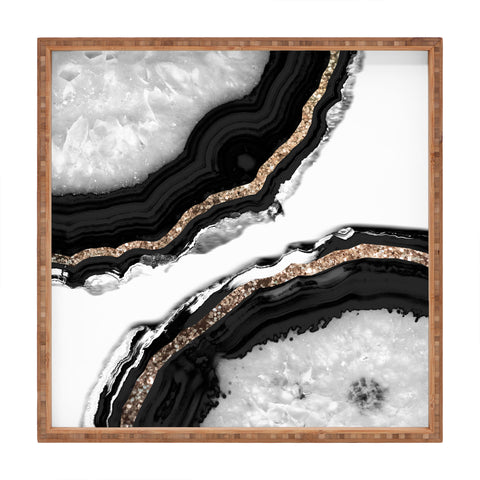 Anita's & Bella's Artwork Agate Glitter Glam 2 Square Tray