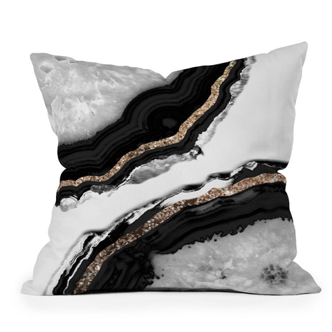 Anita's & Bella's Artwork Agate Glitter Glam 2 Throw Pillow