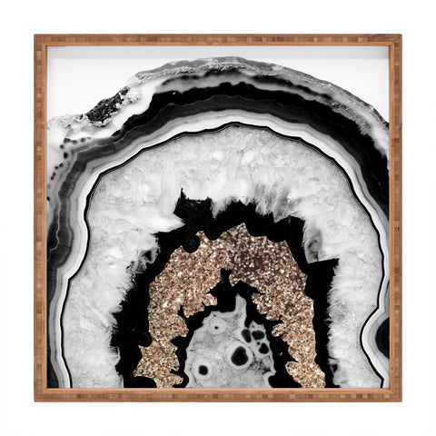 Anita's & Bella's Artwork Agate Gold Glitter 1 Square Tray