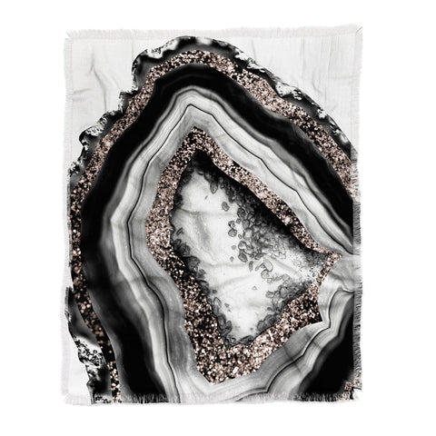 Anita's & Bella's Artwork Agate Rose Gold Glam 4 Throw Blanket