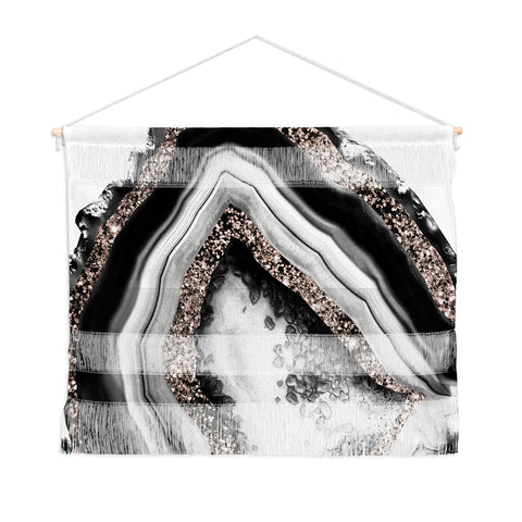 Anita's & Bella's Artwork Agate Rose Gold Glam 4 Wall Hanging Landscape