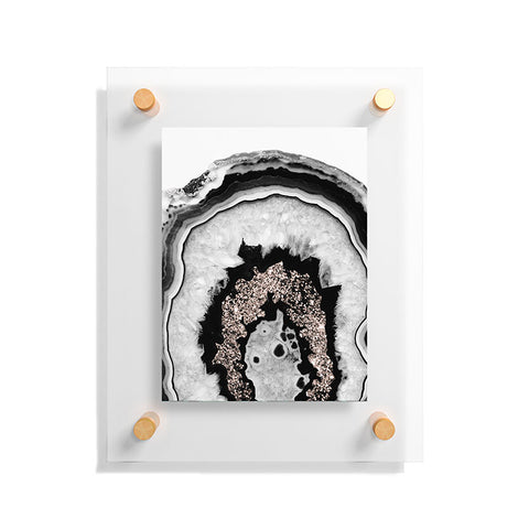 Anita's & Bella's Artwork Agate Rose Gold Glitter 1 Floating Acrylic Print