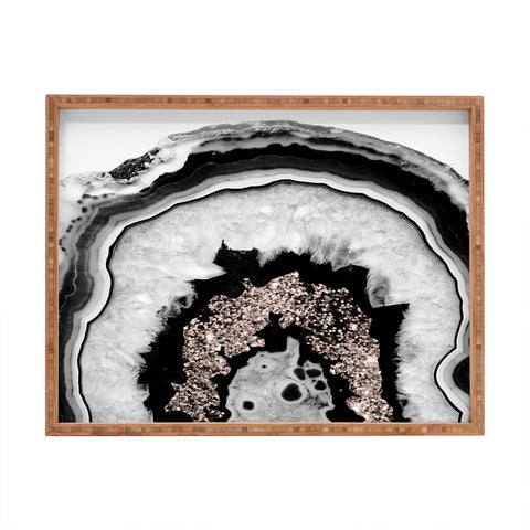 Anita's & Bella's Artwork Agate Rose Gold Glitter 1 Rectangular Tray
