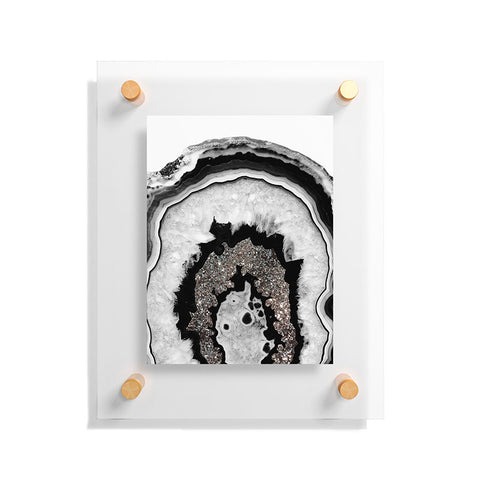 Anita's & Bella's Artwork Agate Silver Glitter 1 Floating Acrylic Print