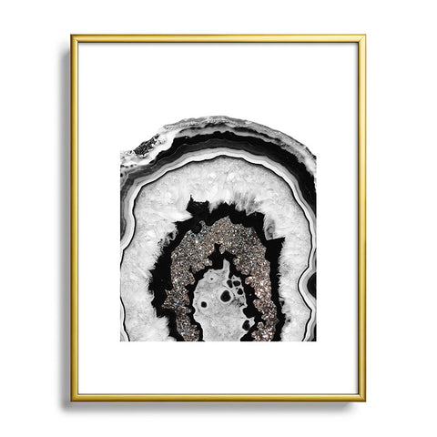 Anita's & Bella's Artwork Agate Silver Glitter 1 Metal Framed Art Print