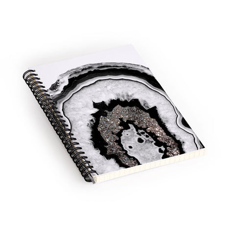 Anita's & Bella's Artwork Agate Silver Glitter 1 Spiral Notebook