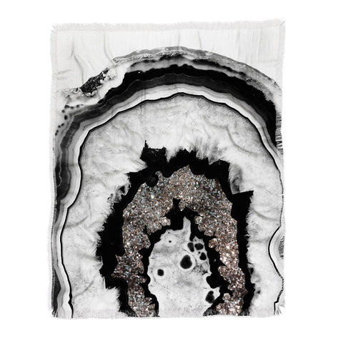 Anita's & Bella's Artwork Agate Silver Glitter 1 Throw Blanket