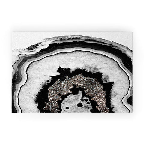 Anita's & Bella's Artwork Agate Silver Glitter 1 Welcome Mat