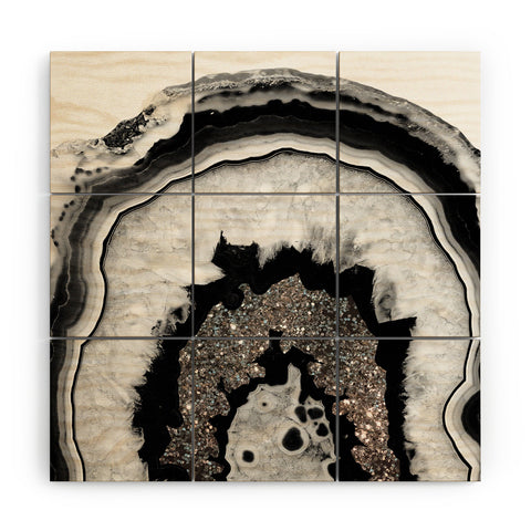 Anita's & Bella's Artwork Agate Silver Glitter 1 Wood Wall Mural