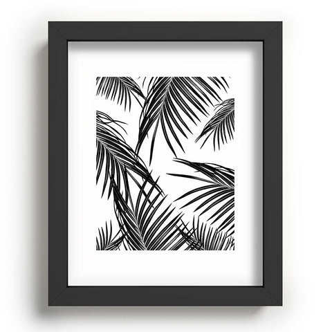 Anita's & Bella's Artwork Black Palm Leaves Dream 1 Recessed Framing Rectangle