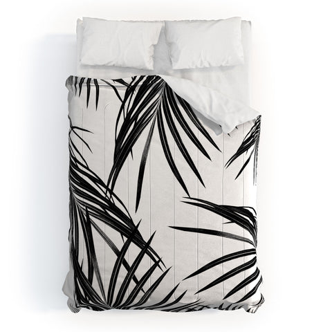 Anita's & Bella's Artwork Black Palm Leaves Dream 1 Comforter