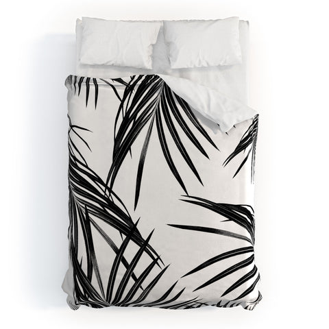 Anita's & Bella's Artwork Black Palm Leaves Dream 1 Duvet Cover