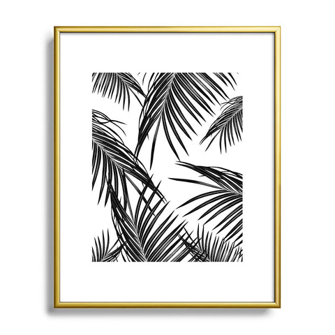 Anita's & Bella's Artwork Black Palm Leaves Dream 1 Metal Framed Art Print