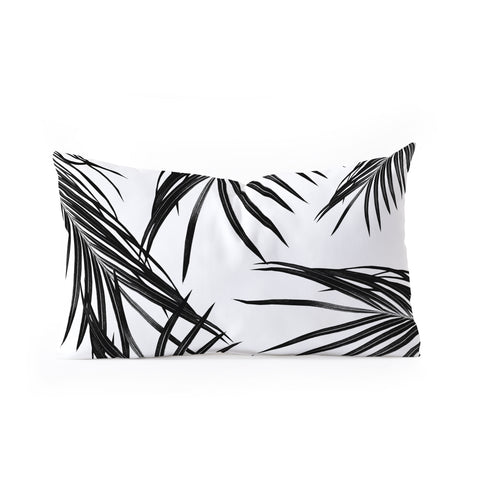 Anita's & Bella's Artwork Black Palm Leaves Dream 1 Oblong Throw Pillow