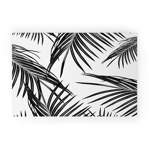 Anita's & Bella's Artwork Black Palm Leaves Dream 1 Welcome Mat