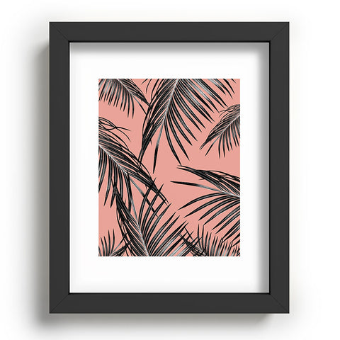 Anita's & Bella's Artwork Black Palm Leaves Dream 5 Recessed Framing Rectangle