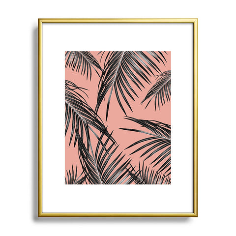 Anita's & Bella's Artwork Black Palm Leaves Dream 5 Metal Framed Art Print