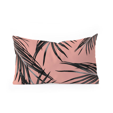 Anita's & Bella's Artwork Black Palm Leaves Dream 5 Oblong Throw Pillow