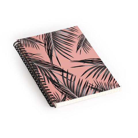 Anita's & Bella's Artwork Black Palm Leaves Dream 5 Spiral Notebook