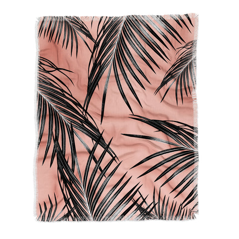 Anita's & Bella's Artwork Black Palm Leaves Dream 5 Throw Blanket
