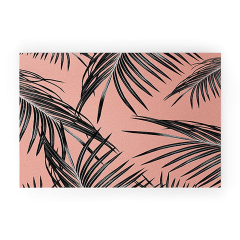 Anita's & Bella's Artwork Black Palm Leaves Dream 5 Welcome Mat
