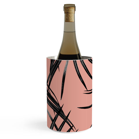 Anita's & Bella's Artwork Black Palm Leaves Dream 5 Wine Chiller