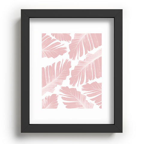 Anita's & Bella's Artwork Blush Banana Leaves Dream 11 Recessed Framing Rectangle