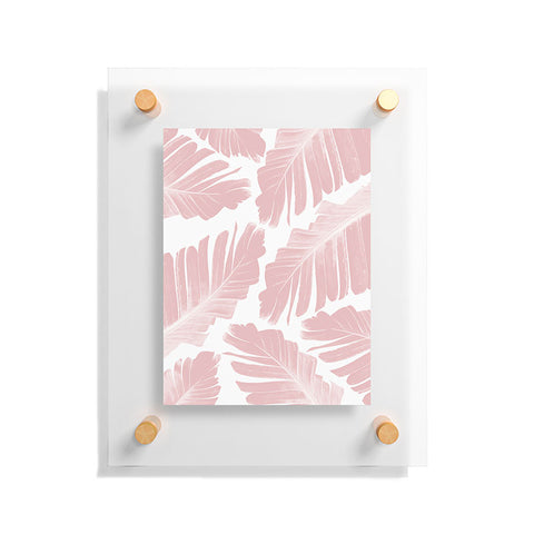 Anita's & Bella's Artwork Blush Banana Leaves Dream 11 Floating Acrylic Print