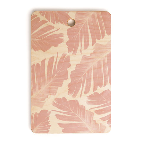 Anita's & Bella's Artwork Blush Banana Leaves Dream 11 Cutting Board Rectangle
