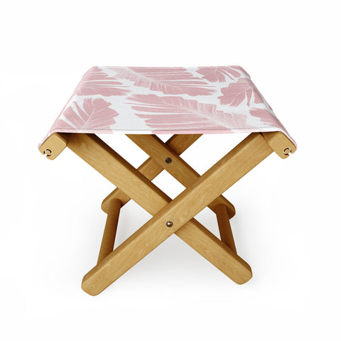 Anita's & Bella's Artwork Blush Banana Leaves Dream 11 Folding Stool