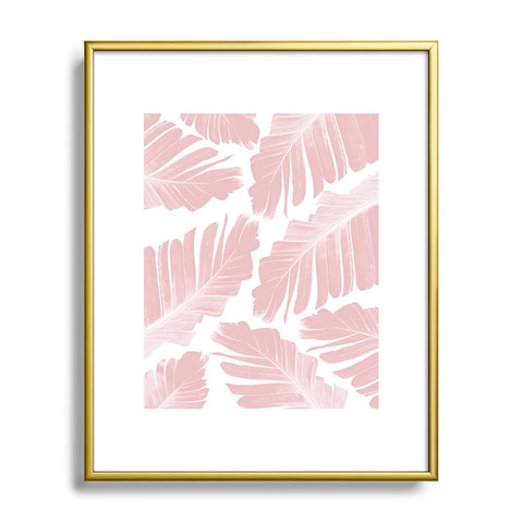 Anita's & Bella's Artwork Blush Banana Leaves Dream 11 Metal Framed Art Print