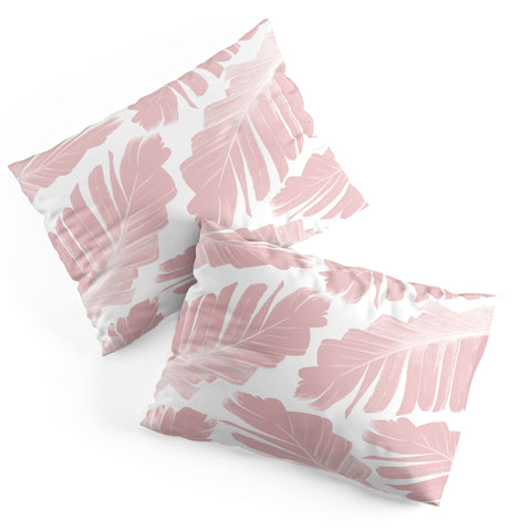 Anita's & Bella's Artwork Blush Banana Leaves Dream 11 Pillow Shams