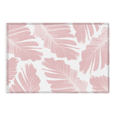 Anita's & Bella's Artwork Blush Banana Leaves Dream 11 Outdoor Rug