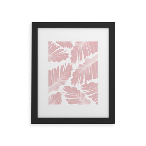 Anita's & Bella's Artwork Blush Banana Leaves Dream 11 Framed Art Print