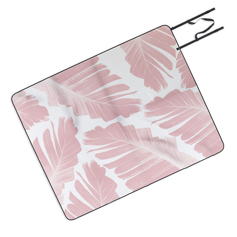 Anita's & Bella's Artwork Blush Banana Leaves Dream 11 Picnic Blanket